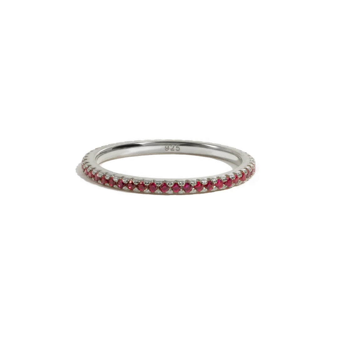 Silver Eternity Birthstone Ring-Embark Fine Jewelry