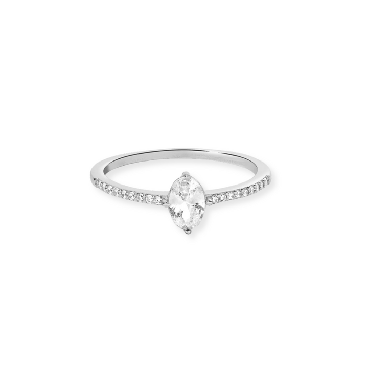 Accented Oval Compass Travel Ring