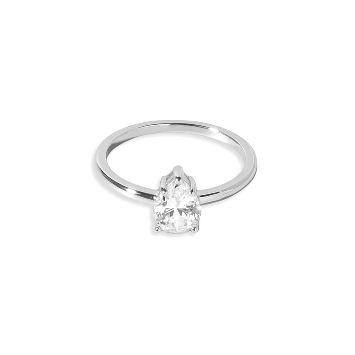 Pear Solitaire Travel Ring