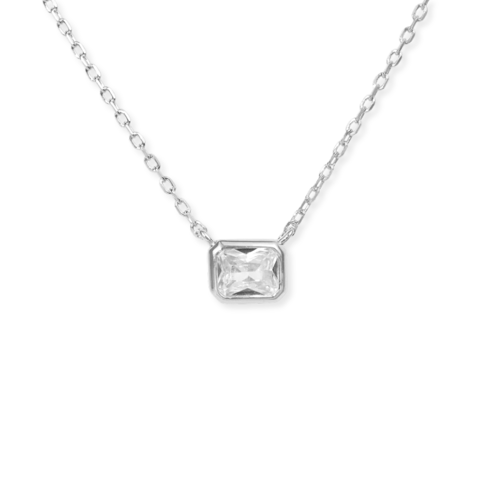 Radiant Bezel Necklace