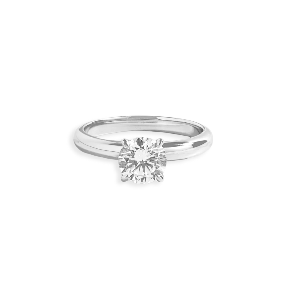 Round Solitaire Travel Ring