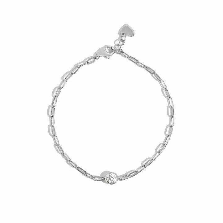 Bezel Paperclip Bracelet