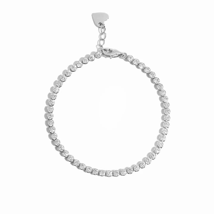 Half Bezel Round Tennis Bracelet