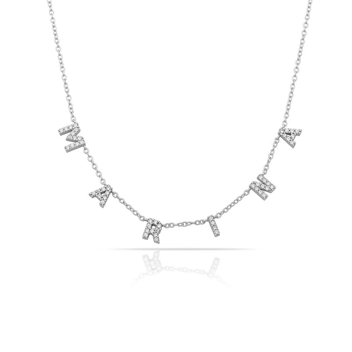 Pave Dangle Name Necklace