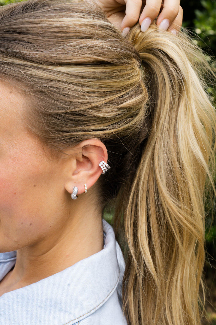 Silver Triple Wrap Ear Cuff