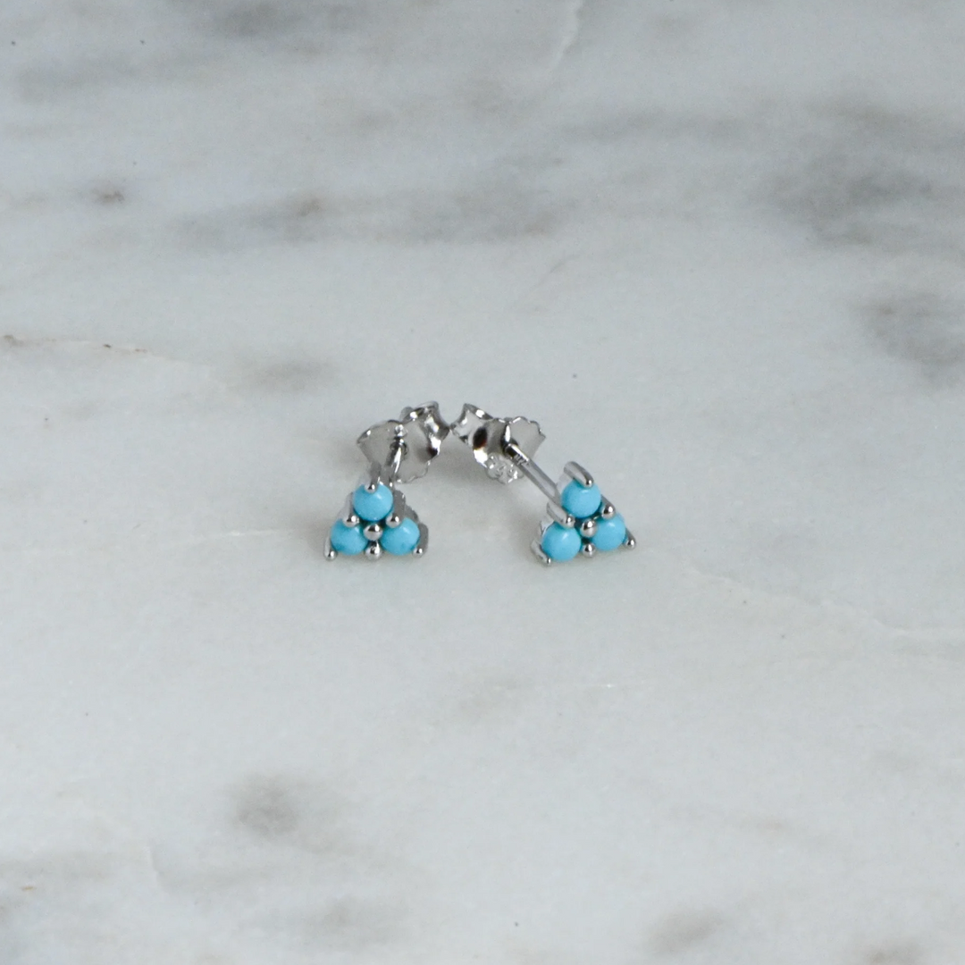 Trio Gemstone Stud