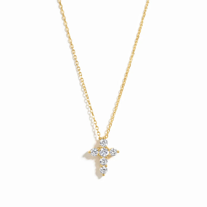 Small Studded Cross Necklace