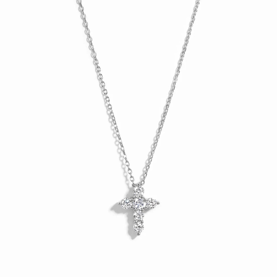 Small Studded Cross Necklace