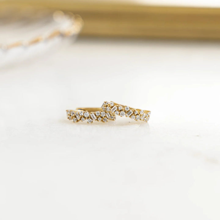 Sparkle Cluster Hoops-Embark Fine Jewelry