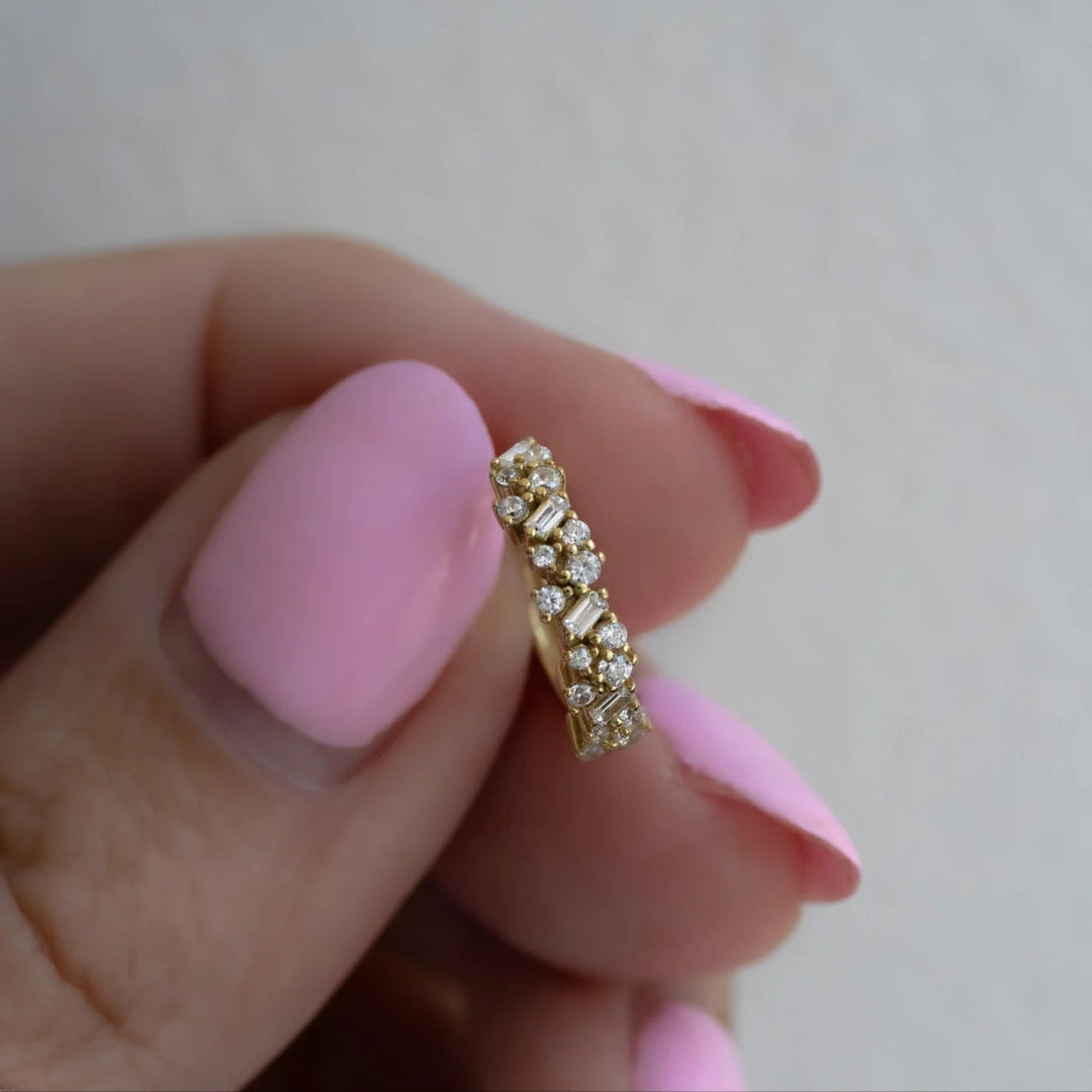 Sparkle Cluster Hoops-Embark Fine Jewelry