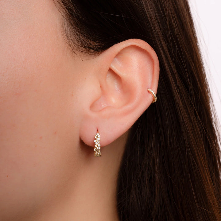 Sparkle Cluster Hoops