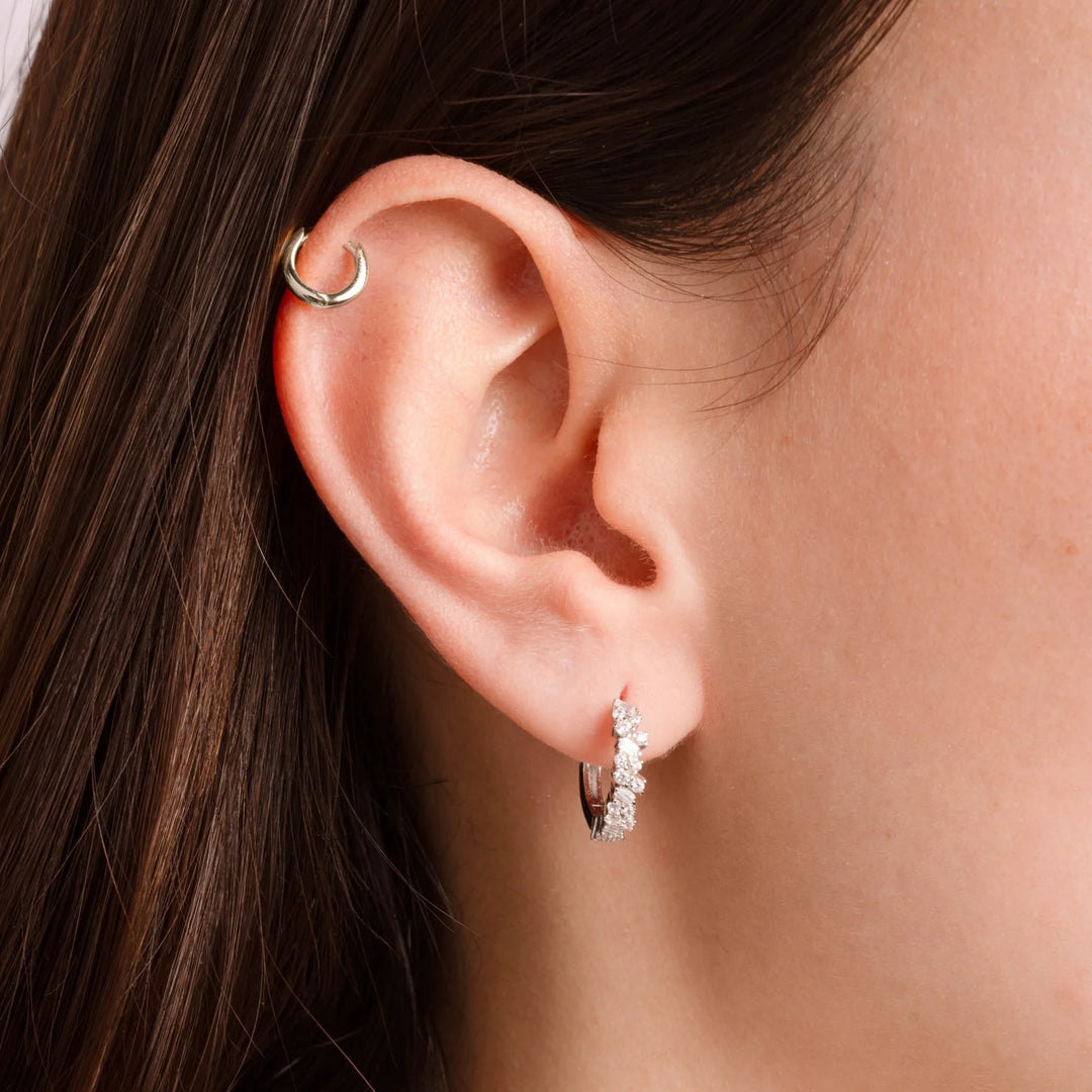 Sparkle Cluster Hoops