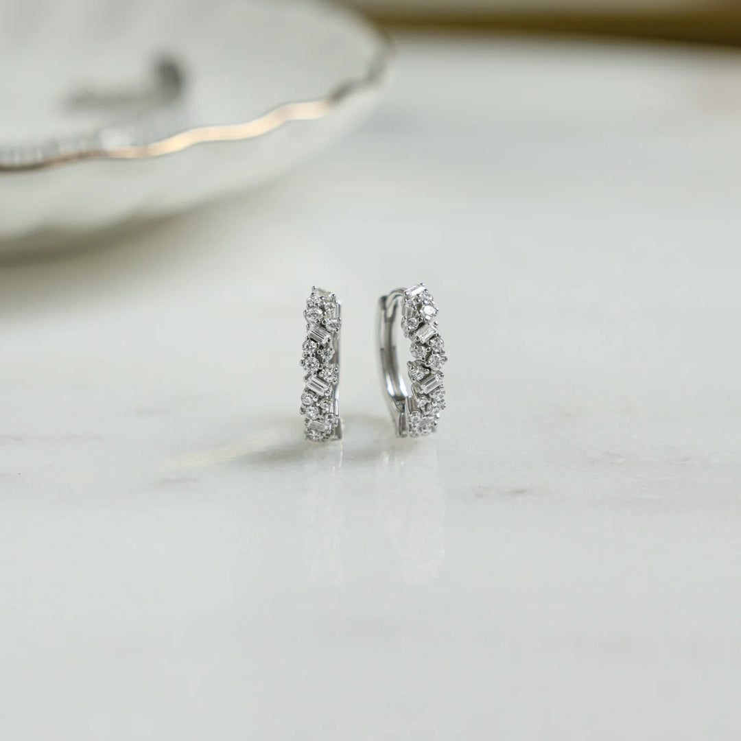 Sparkle Cluster Hoops