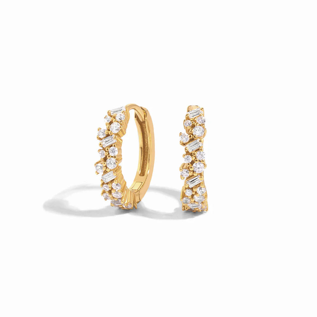 Sparkle Cluster Hoops