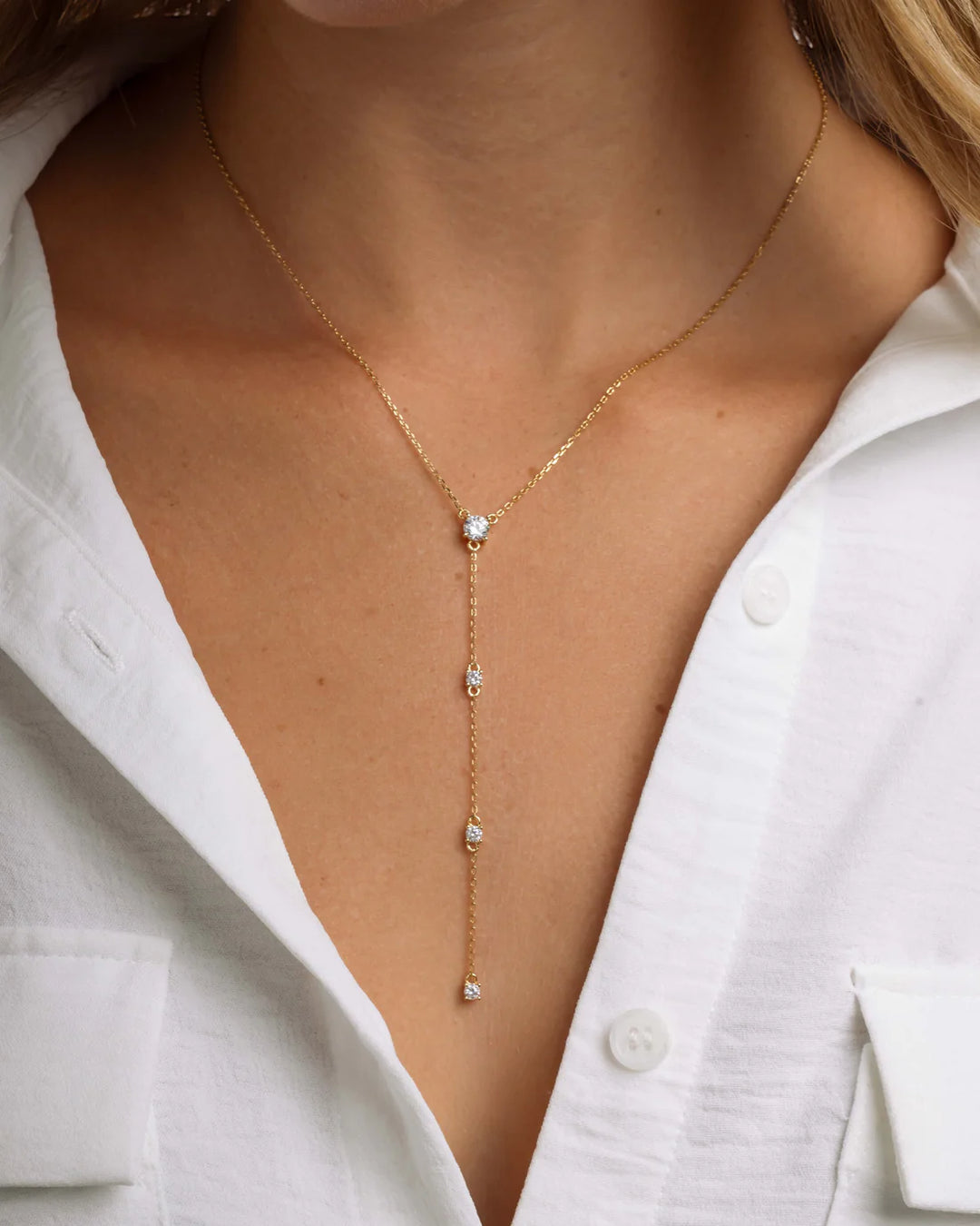 Sparkle Lariat Necklace