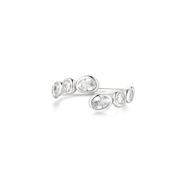 Spiral Bezel Pebble Adjustable Ring-Embark Fine Jewelry