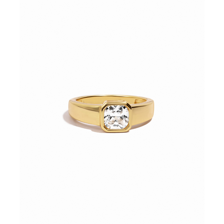 Square Bezel Dome Ring