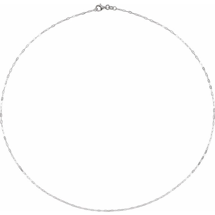 Sterling Silver Paperclip-Style Chain Necklace