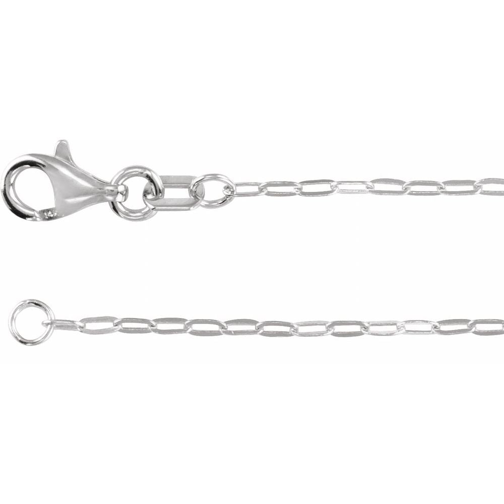 Sterling Silver Paperclip-Style Chain Necklace
