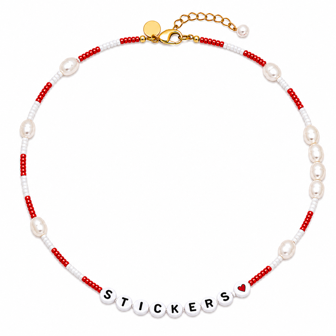 Gameday Bead and Pearl Necklace