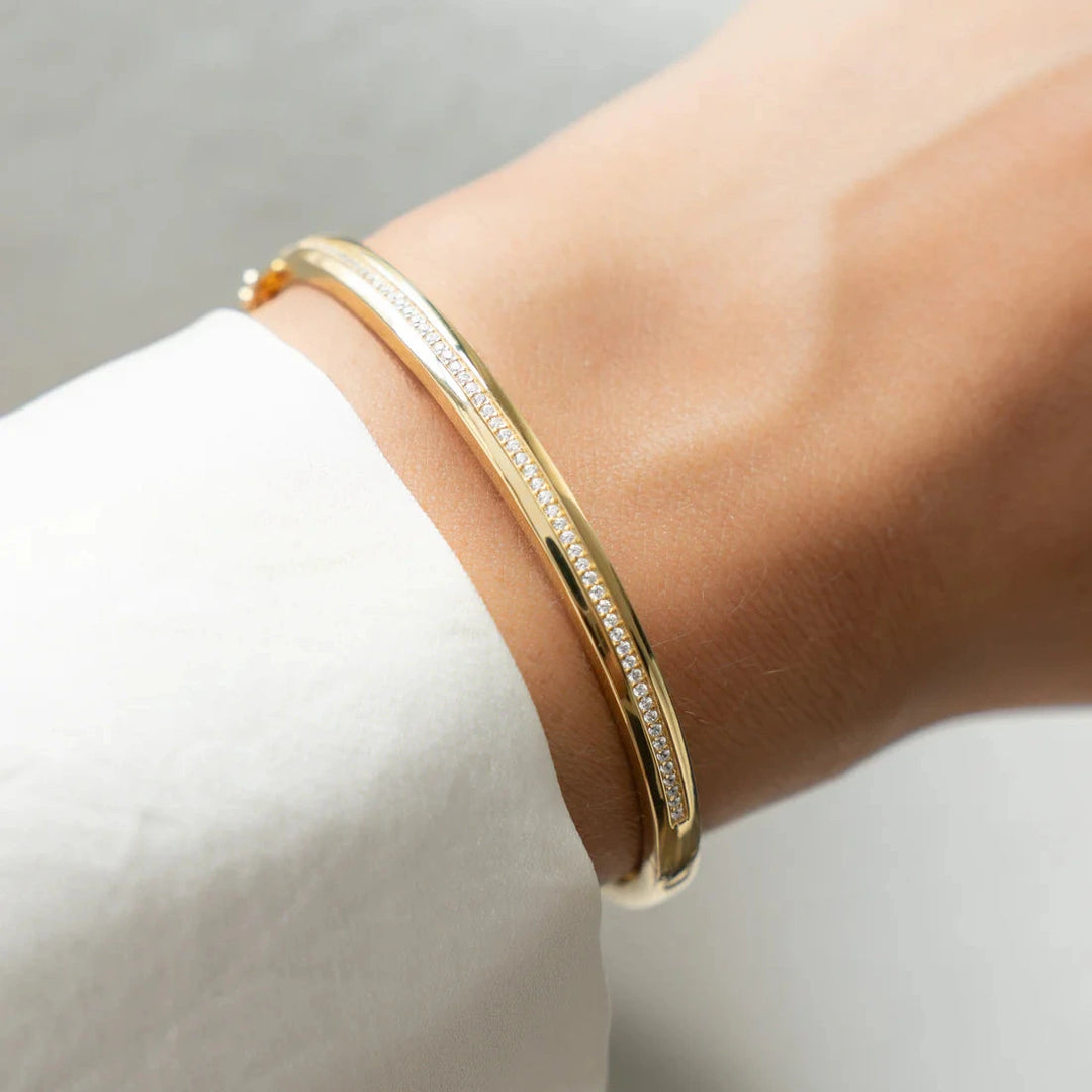 Stripe Accented Bangle