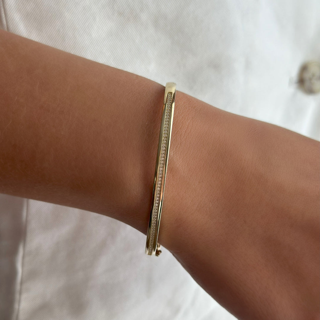 Stripe Accented Bangle