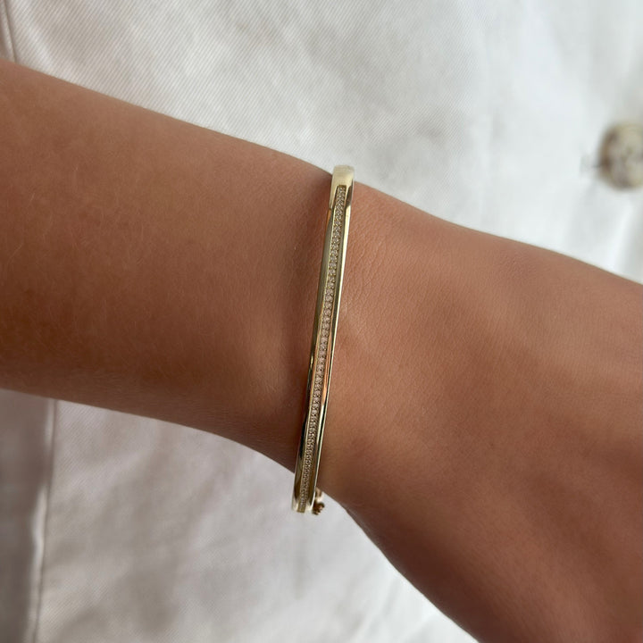 Stripe Accented Bangle