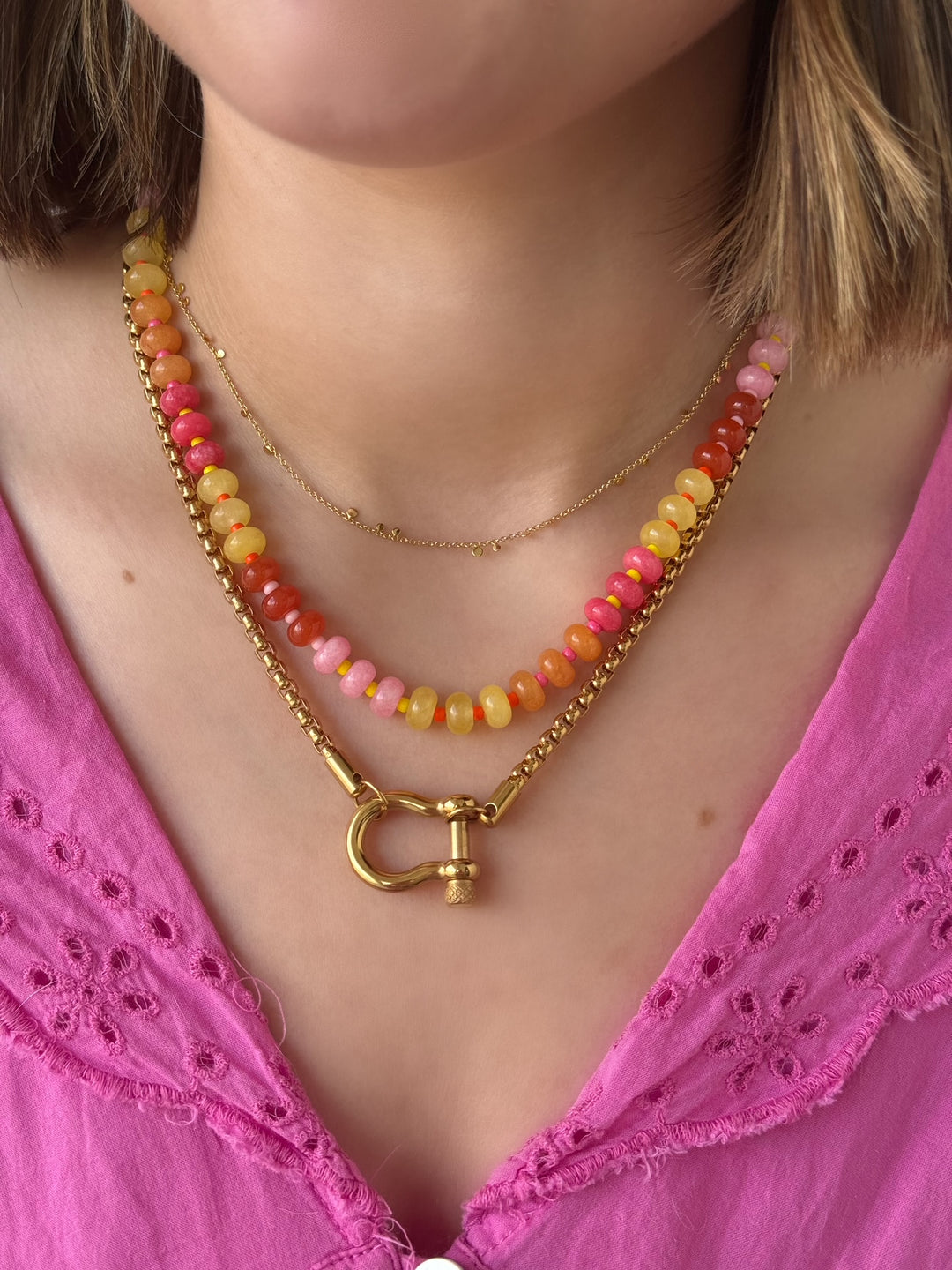 Sunset Beaded Necklace