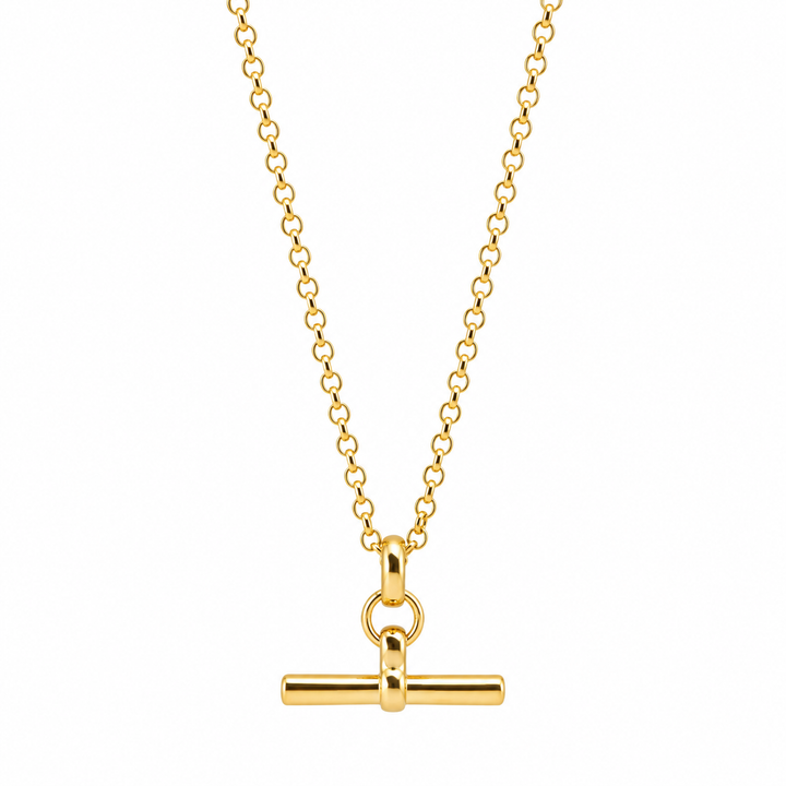 T-Bar &amp; Toggle Rolo Chain Necklace
