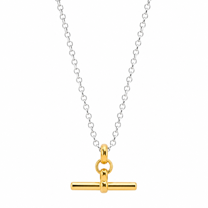 T-Bar &amp; Toggle Rolo Chain Necklace