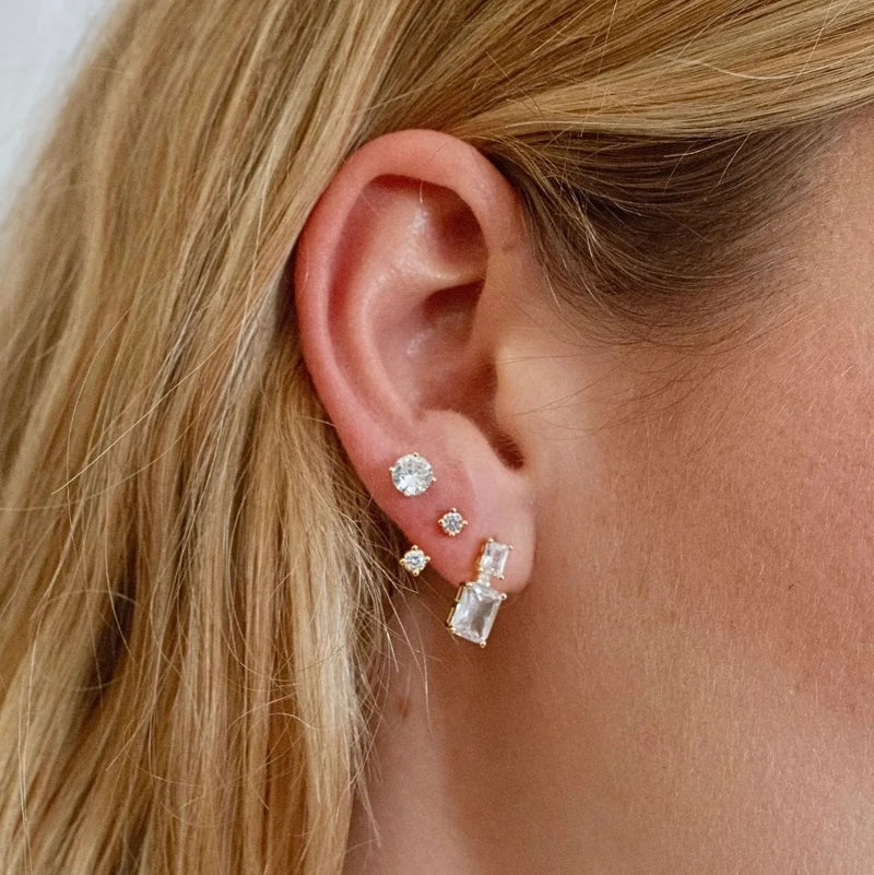 Two-Stone Drop Earrings