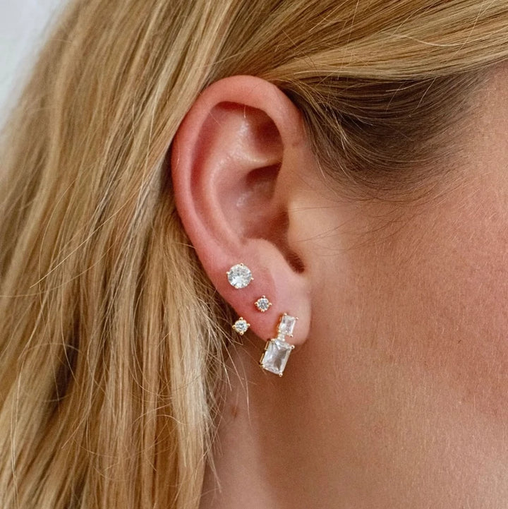 Two-Stone Drop Earrings