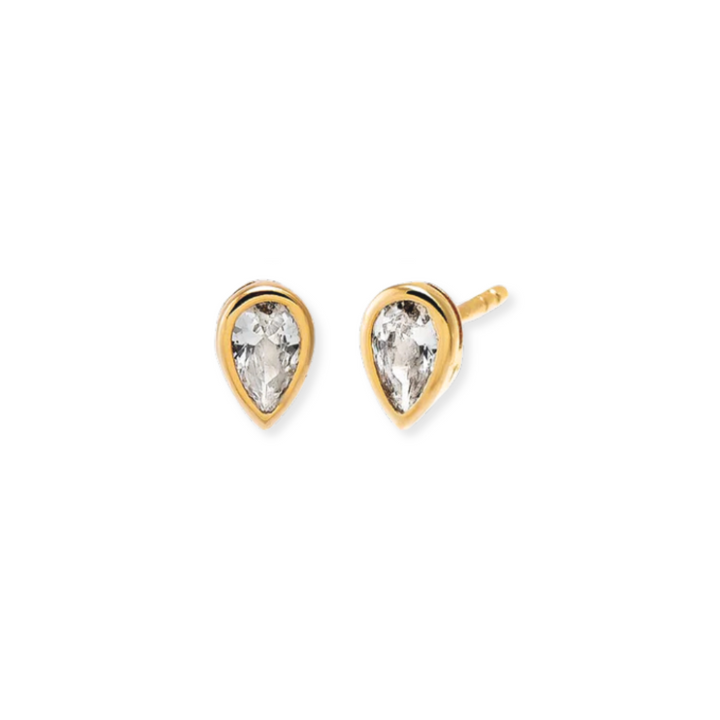 Teardrop Bezel Studs - 3 Sizes