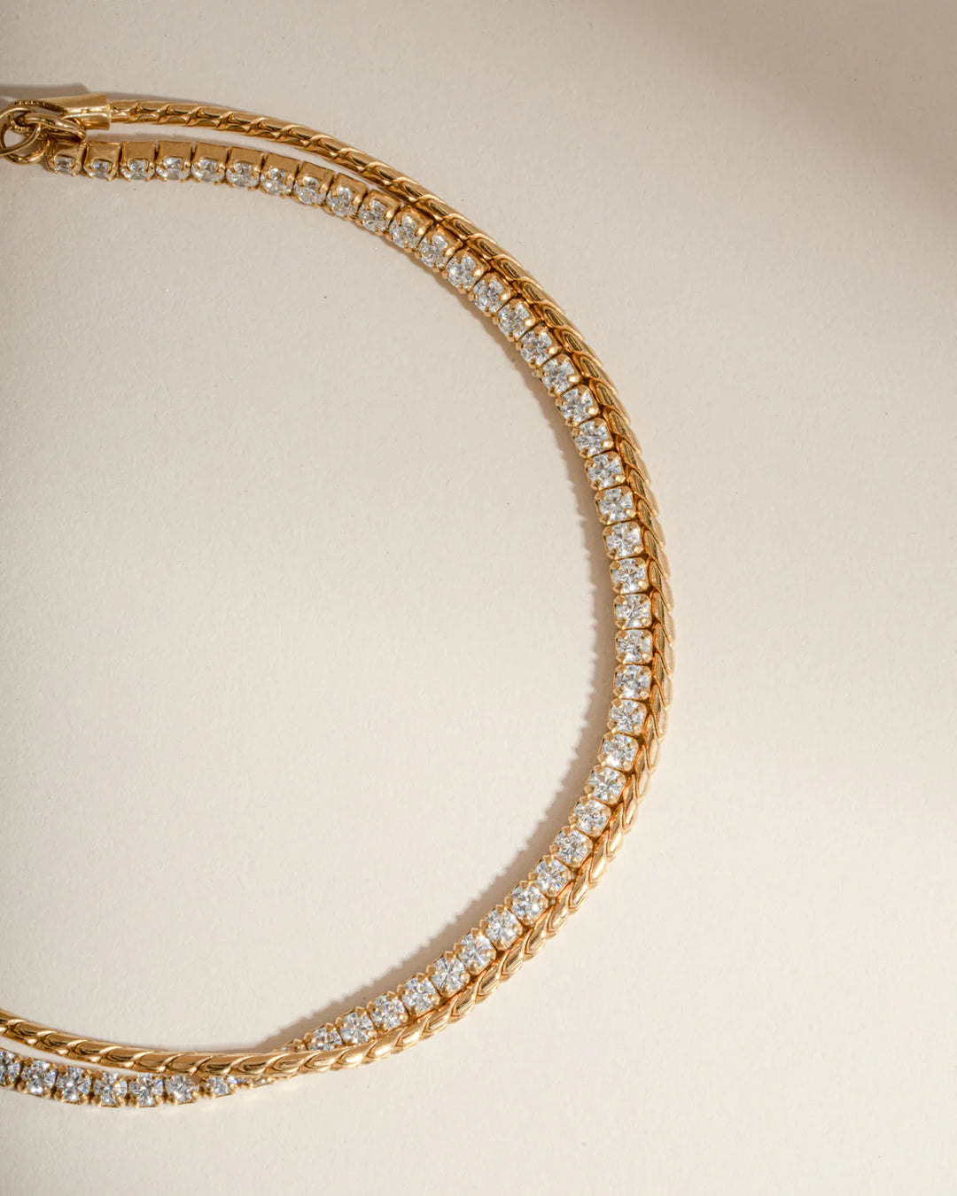 Tennis &amp; Chain Bracelet Set