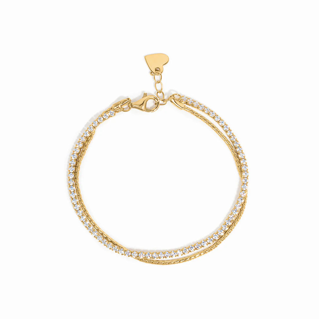 Tennis &amp; Chain Bracelet Set