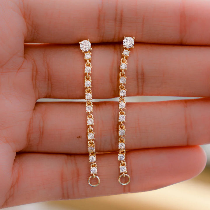 Tennis Chain Link Earrings-Embark Fine Jewelry