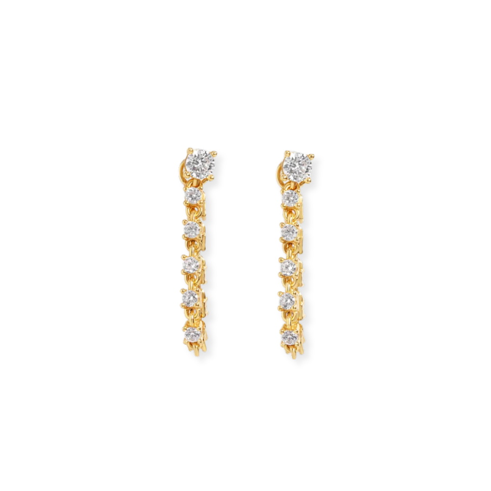 Tennis Chain Link Earrings-Embark Fine Jewelry