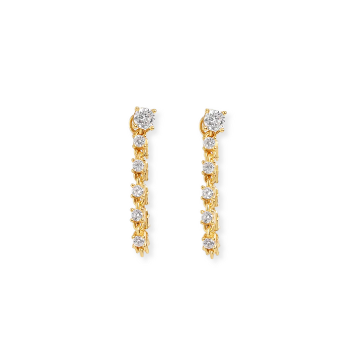 Tennis Chain Link Earrings-Embark Fine Jewelry