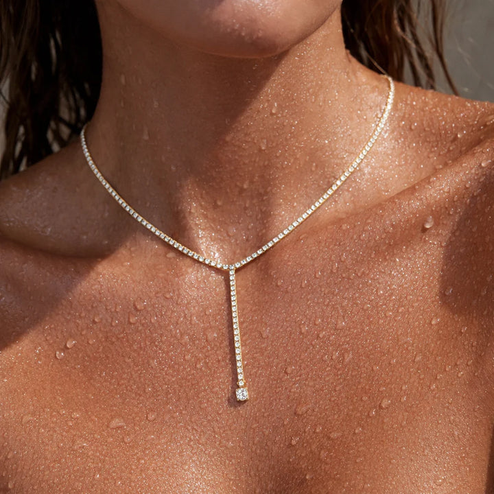 Tennis Lariat Necklace
