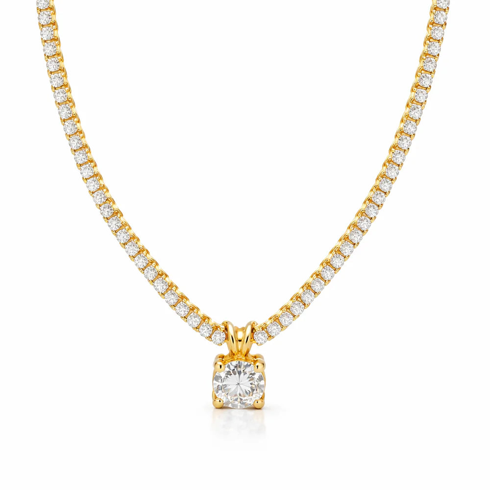 Tennis Pendant Necklace