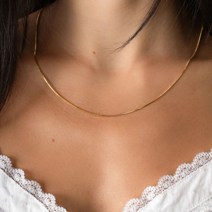 Thin Box Chain Necklace