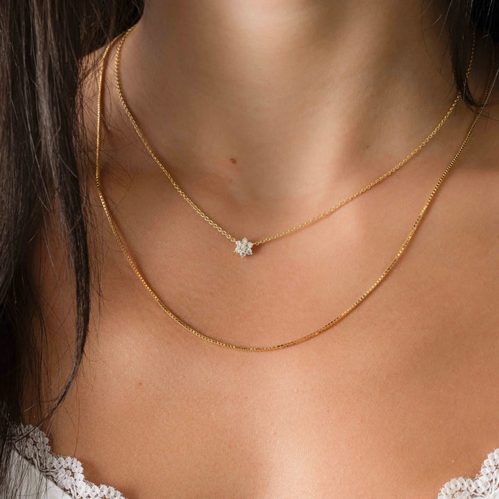 Thin Box Chain Necklace