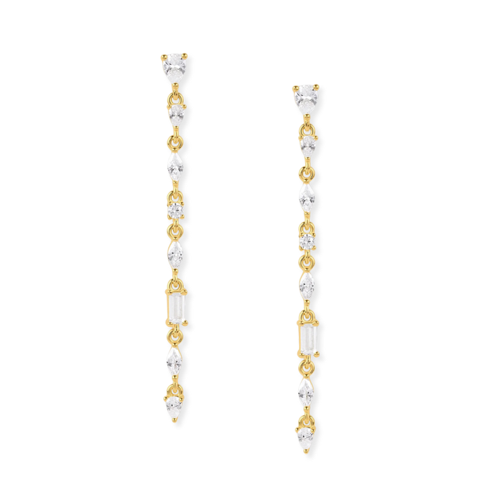 Thin Multi-Shape Drop Earrings