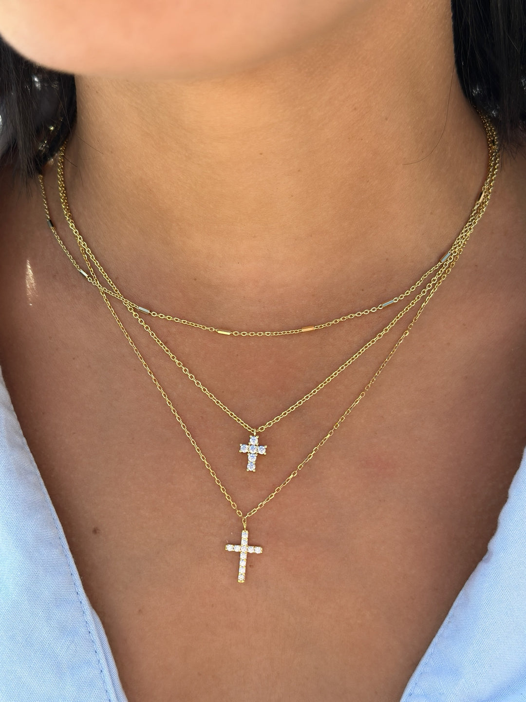 Tiny Cross Necklace-Embark Fine Jewelry