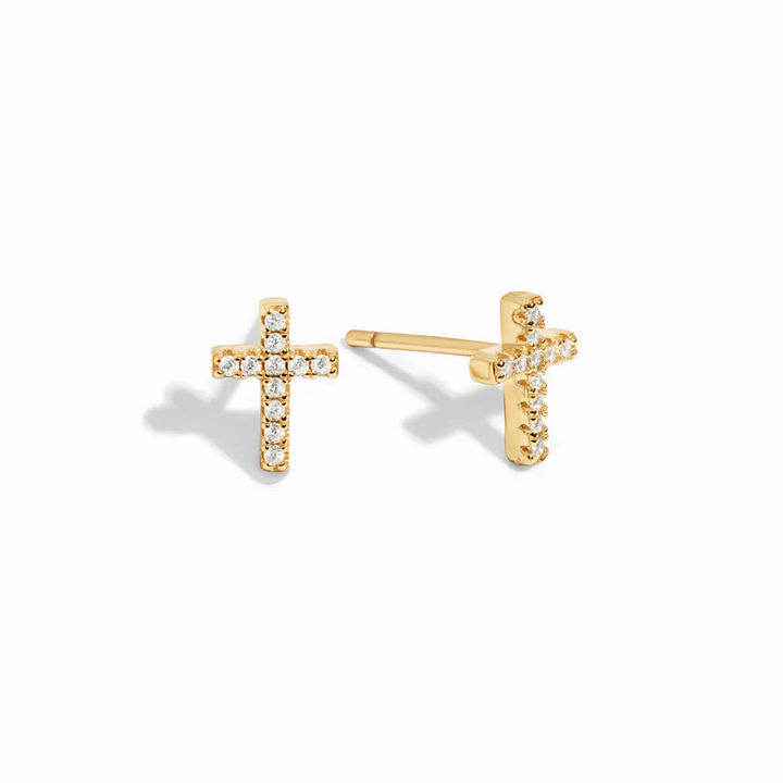 Tiny Cross Studs-Embark Fine Jewelry