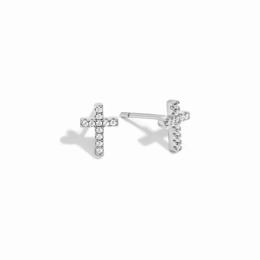Tiny Cross Studs-Embark Fine Jewelry