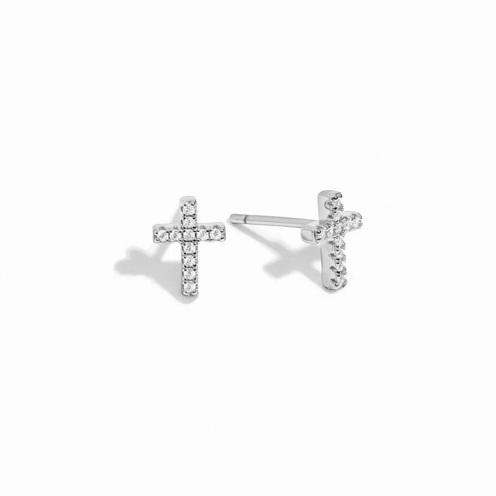 Tiny Cross Studs-Embark Fine Jewelry