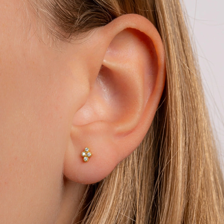 Tiny Four Stone Stud