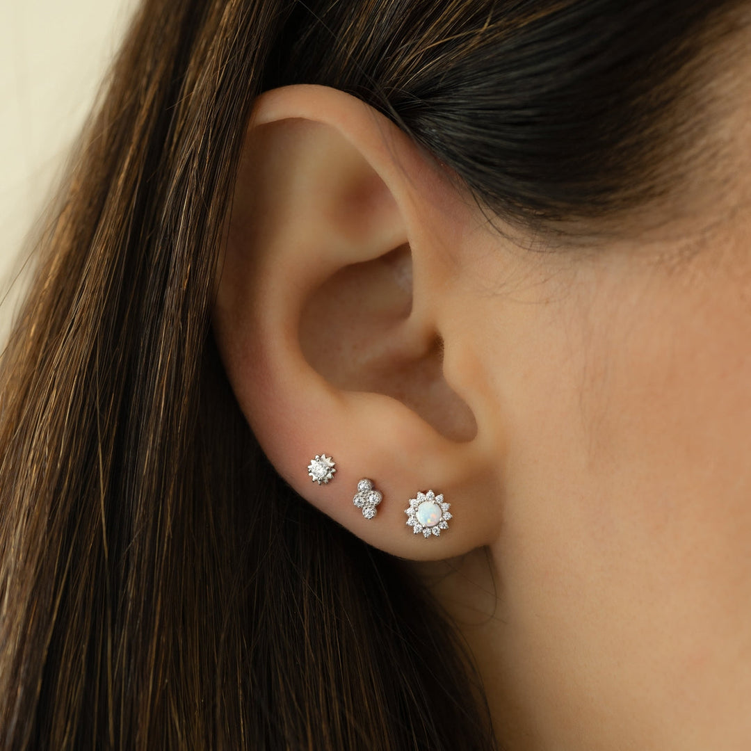 Tiny Four Stone Stud