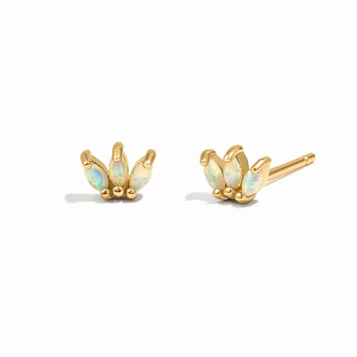 Tiny Opal Petal Stud